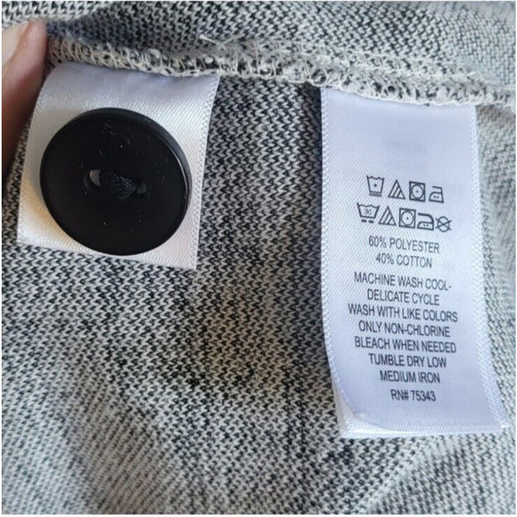 Tahari black and white tweed print dress with pockets, short sleeves, size 2 - Picture 5 of 5